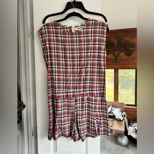 Trendy Plaid Romper in Red and Black